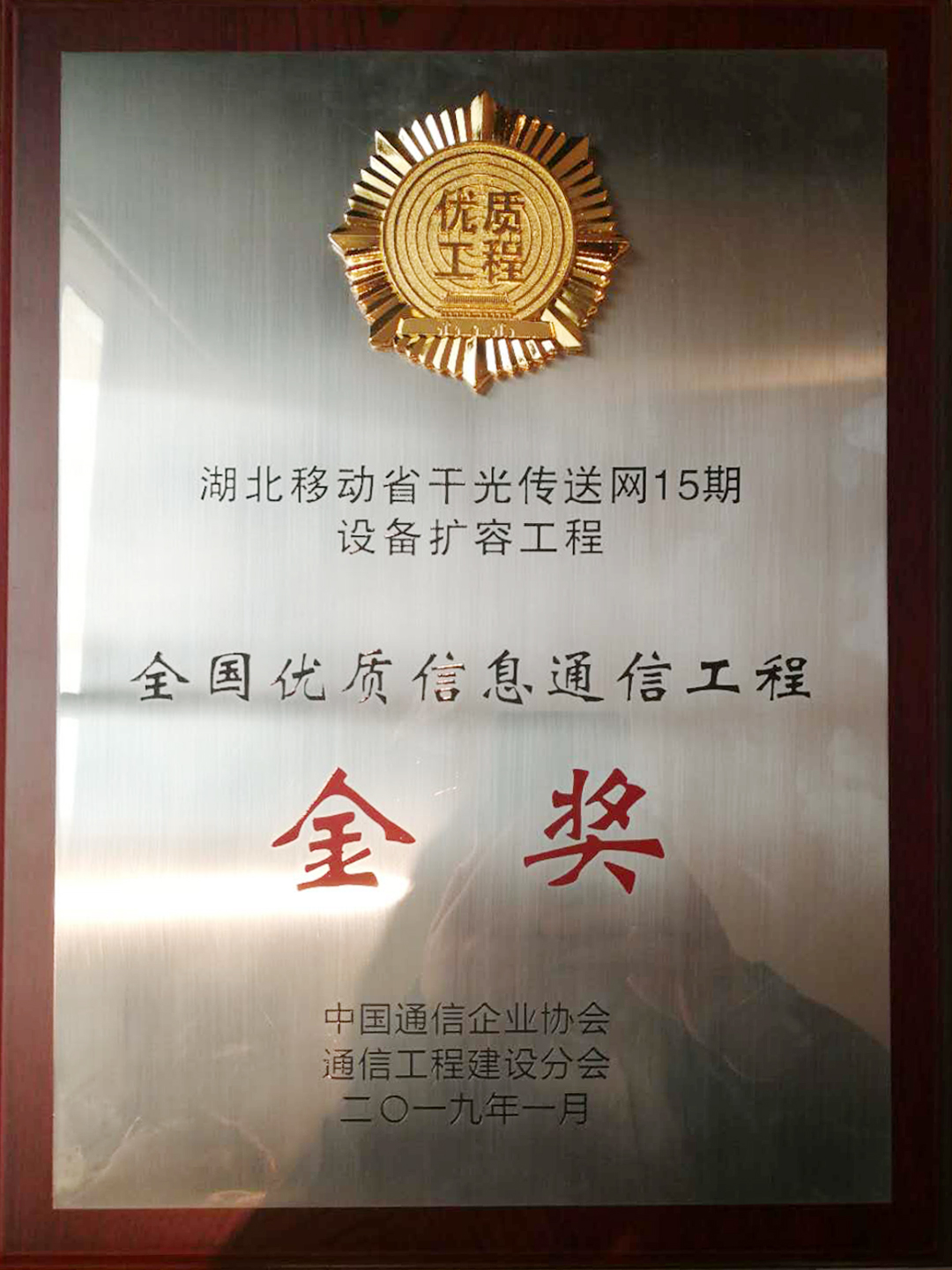湖北移动省干光传送网15期设备扩容欧冠官网-金奖
